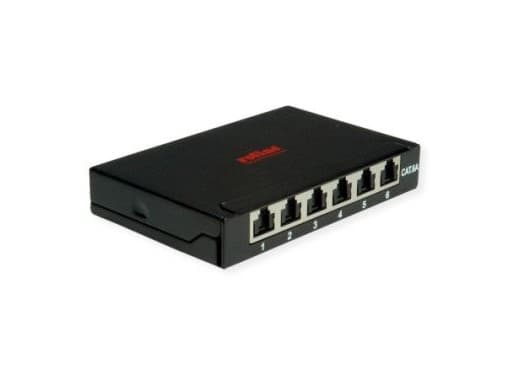 ROLINE 26.11.0299, RJ45, Cat6a, Sort, 0,5U, 125 mm, 22 mm