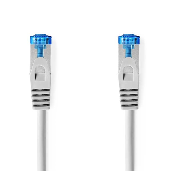 Nedis CAT6a nätverkskabel | S/FTP | RJ45 hane | RJ45 hane | 3.00 m | Snagless | Rund | LSZH | Grå | Label