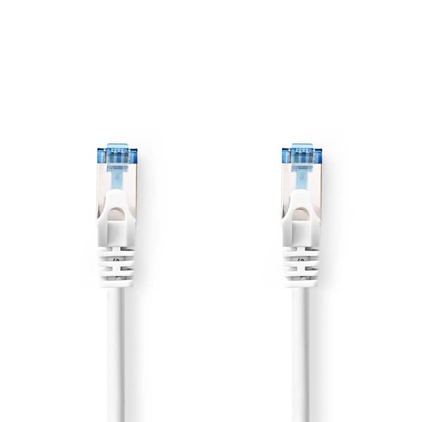 Nedis CAT6a netværkskabel | S/FTP | RJ45 Han | RJ45 Han | 15.0 m | Snagless | Runde | LSZH | Hvid | Label