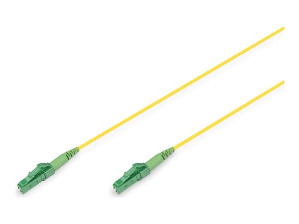 DIGITUS - Koblingskabel - LC/APC-enkeltmodus (hann) til LC/APC-enkeltmodus (hann) - 15 m - 2 mm - fiberoptisk - simpleks - 9 / 125 micron - OS2 - med