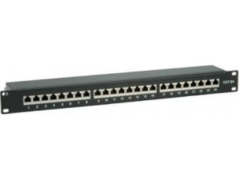 Value Kat.6a 19"-Patchpanel, 24 P, geschirmt, schwarz, Musta musta