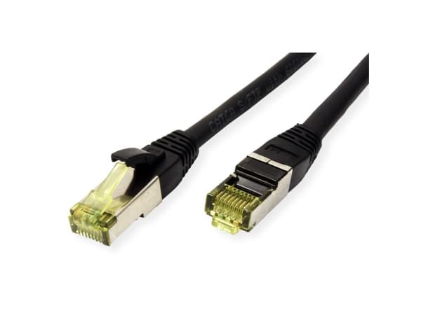 ROLINE 21.15.0748, 0,15 m, Cat6a, S/FTP (S-STP), RJ-45, RJ-45, Sort