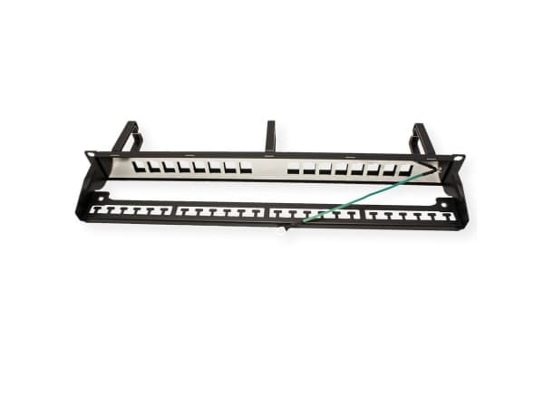 ROLINE 48,30 cm (19") keystone modulholder 16 porter skjermet svart (26.11.0363)