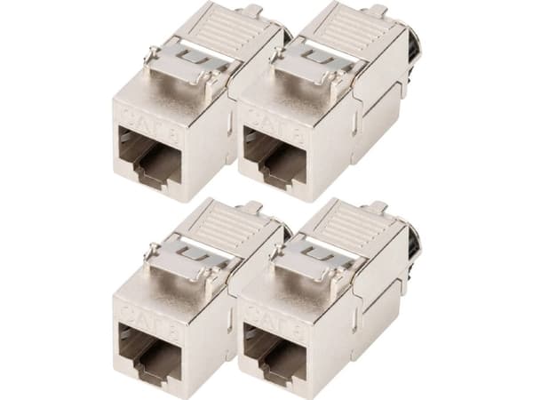 Digitus DN-93816-4, litteä, hopea, RJ-45, LSA, uros, naaras