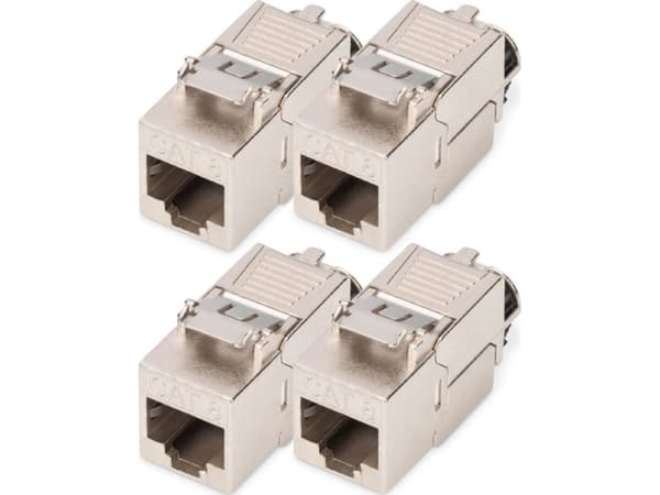Digitus DN-93816-4, litteä, hopea, RJ-45, LSA, uros, naaras