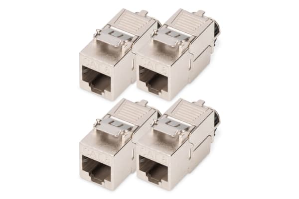 Digitus DN-93816-4, litteä, hopea, RJ-45, LSA, uros, naaras