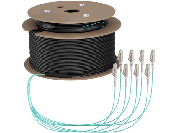EFB Elektronik stammekabel U-DQ ZN BH OM3 8G 1x8 LC-LC 100m Dca LSZH - kabel - 100 m (O8322S100OM3)