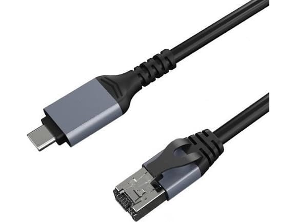 Extra Digital CA914913, 1 m, Cat6, U/UTP (UTP), USB Type-C, RJ-45, Grå