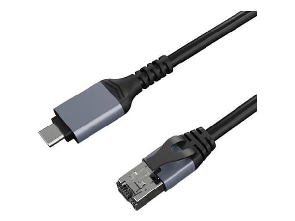 Extra Digital CA914913, 1 m, Cat6, U/UTP (UTP), USB Type-C, RJ-45, Grå
