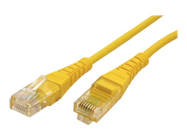 Roline - Liitäntäkaapeli - RJ-45 (uros) - RJ-45 (uros) - 1 m - UTP - CAT 5e - muotoiltu - keltainen