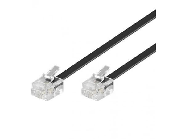 TELEFON KABEL RJ11 10,0 M SORT