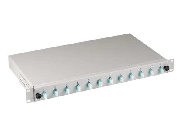 EFB Elektronik B71901L24OM3, LC, OM3, Grå, Plast, Rackmontering, 1U Grå