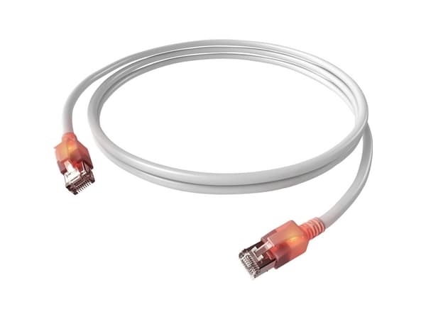 Easylan CS1OWADAD0030 RJ45 Netværkskabel, patchkabel CAT 6A S/FTP 3 m Hvid med LED 1 stk