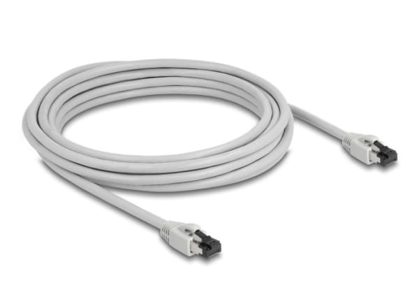 DeLOCK 80562, 5 m, Cat8.1, S/FTP (S-STP), RJ-45, RJ-45, harmaa