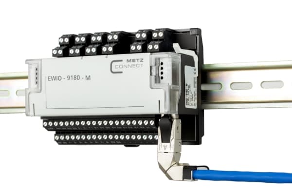 METZ CONNECT 40G RJ45 field plug pro 360, RJ45, Blå, Hankjønn, Ledning feste, Plast, Zink, Cat8.1