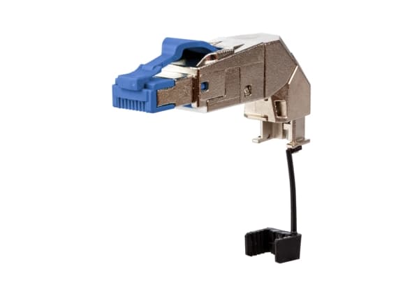 METZ CONNECT 40G RJ45 field plug pro 360, RJ45, Blå, Hankjønn, Ledning feste, Plast, Zink, Cat8.1