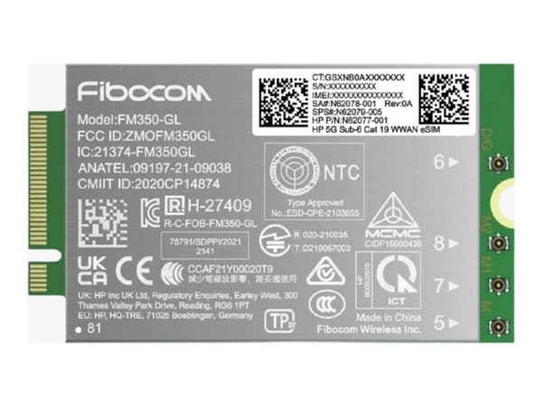HP - Trådløs mobilmodem - 5G - for Elite x360; EliteBook 83X G11, 84X G11, 86X G11; ZBook Firefly 14 G11; ZBook Fury 16 G11