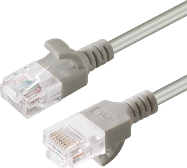 Microconnect V-UTP6A0015-SLIM, 0,15 m, Cat6a, U/UTP (UTP), RJ-45, RJ-45, harmaa
