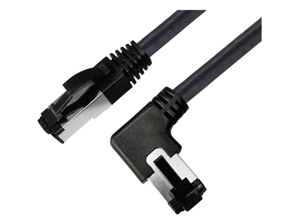 BKL Electronic 144034 RJ45 Netværkskabel, patchkabel CAT 8.1 S/FTP 0.5 m Sort Halogenfri 1 stk