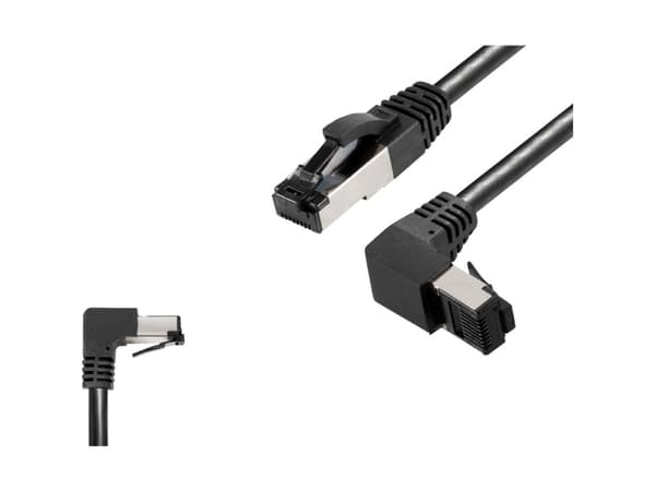 BKL Electronic 144018 RJ45 verkkokaapeli, patch-kaapeli CAT 8.1 S/FTP 1,5 m Musta Halogeeniton 1 kpl 1 kpl