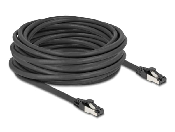 Delock - Patch-kabel - RJ-45 (hane) till RJ-45 (hane) - 10 m - 6 mm - SFTP, PiMF - CAT 8.1 - upp till 40 Gbps dataöverföringshastighet, halogenfri, h