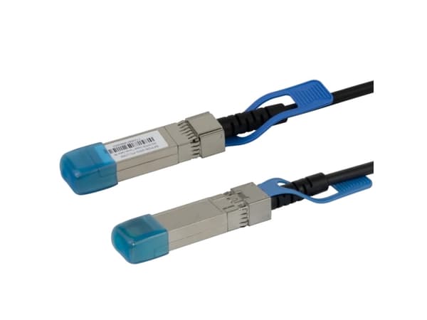 DELTACO - 25GBase-CU direktanslutningskabel - SFP28 till SFP28 - 3 m - dubbelaxlad - passiv - svart