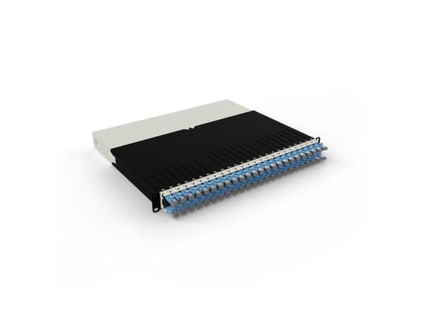 PATCHBOX PONEX8STPBL, Kaapelihyllyn paneeli, musta, sininen, kermanvärinen, akryylinitriilibutadieenistyreeni, polyoksimetyleeni (POM), teräs, 8U, 0,