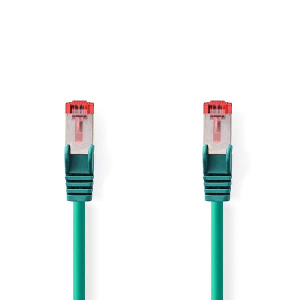 Nedis CAT6 Verkkokaapeli | RJ45 uros | RJ45 uros | S/FTP | 0.50 m | Pyöreä | LSZH | Vihreä | Label