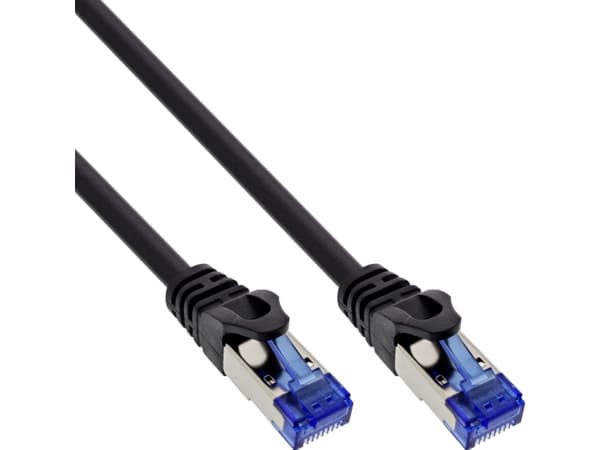 InLine 75525S, 25 m, Cat6a, U/FTP (STP), RJ-45, RJ-45, Sort