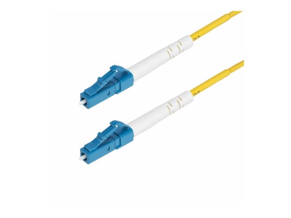 StarTech.com 5m (16.4ft) LC to LC (UPC) OS2 Single Mode Simplex Fiber Optic Cable, 9/125µm, Laser Optimized, 40G/100G, Bend Insensitive, Low Insertio