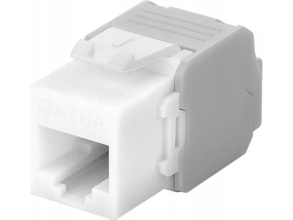 Goobay 90867, Flat, Hvit, RJ-45, IDC, Hunkjønn, 22/26