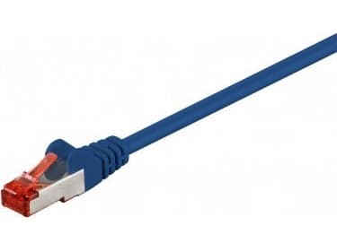 TRITON CAT 6 -yhteyskaapeli, S/FTP (PiMF), sininen - Kaapelin pituus 0,15 m