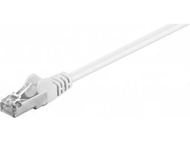 Goobay Wentronic goobay - Patch- Cable - RJ- 45 (M) to RJ- 45 (M) - 5,0m - SF/UTP - CAT 5e - shaped, without Haken - white (93486)