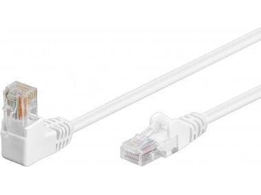 RB-LAN CAT 5e Tilkoblingskabel 1x 90 i vinkel, U/UTP, Biały - Długość kabel 5 m