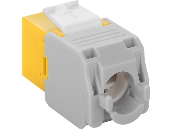 Goobay 90691, Flat, Gult, RJ-45, LSA, Hunkjønn, 22/26