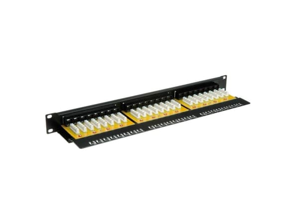 Value 26.99.0362-5, Cat6, U/UTP (UTP), Sort, Rackmontering, 19U
