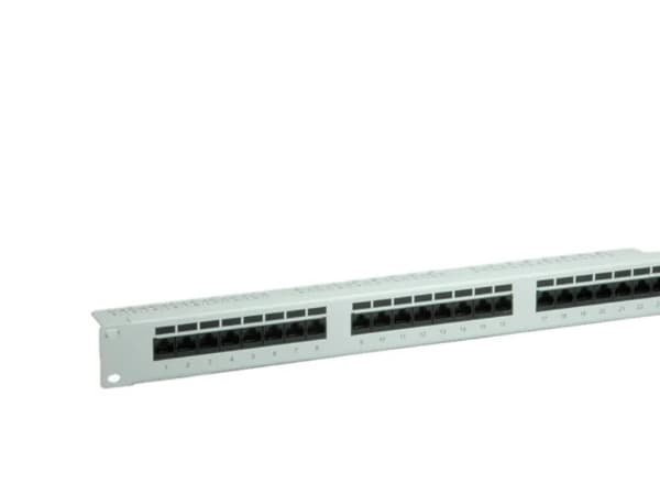 Value 26.99.0355-5, Cat6, U/UTP (UTP), Grå, Rackmontering, 19U Grå