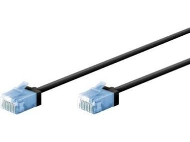 Goobay Ultraflexibel CAT 6A patchkabel, smal, U/UTP, svart - Kabellängd 10 m
