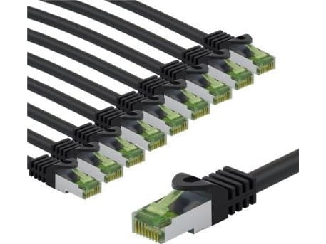 Goobay GHMT-sertifisert CAT 8.1-patchkabel, S/FTP (PiMF), 5 m, grå, 10 - kabellengde 5 m