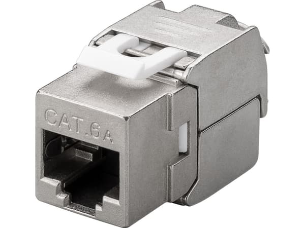 Goobay 90864, Flat, Sølv, RJ-45, IDC, Hunkjønn, 10GBase-T