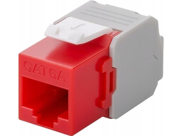 Goobay 90689, Flat, Rød, RJ-45, LSA, Hunkjønn, 22/26