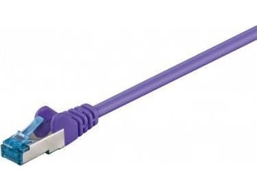 Goobay CAT 6A sammankopplingskabel, S/FTP (PiMF), Lila - Kabellängd 15 m