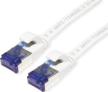 Value Patchkabel VALUE FTP, Cat.6A (Class EA), extra plat, wit, 1 m