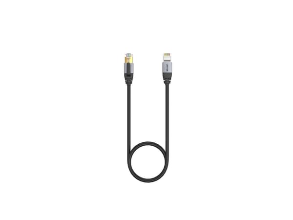 Unitek - Nettverkskabel - RJ-45 (hann) til RJ-45 (hann) - 3 m - 6.8 mm - S/FTP - CAT 8 - uten hindringer - svart