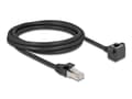 Miniatyrbild 2 av 3: Delock - Nätverksförlängningskabel - RJ-45 (hane) till RJ-45 (hona) nedåtriktad - 2 m - 6 mm - skärmad F/UTP - CAT 6 - stöd för Gigabit Ethernet - sv