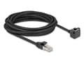 Pikkukuva 2 / 4: Delockin verkon jatkokaapeli RJ45 uros RJ45 naaras 90° kulmassa Cat.6 F/UTP 5 m musta