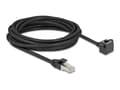 Pikkukuva 1 / 4: Delockin verkon jatkokaapeli RJ45 uros RJ45 naaras 90° kulmassa Cat.6 F/UTP 5 m musta