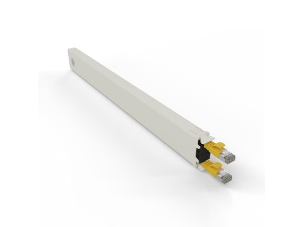 PATCHBOX CONEX8STPYL, Bakke til kabelstyring, Cremefarvet, Gul, Akrylnitrilbutadienstyren, Polyoksymetylen (POM), 8U, 0,8 m, -20 - 60 °C