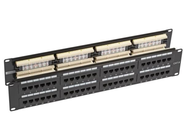 EFB Elektronik 37569.1, RJ45, Cat5e, U/UTP (UTP), Sort, Rackmontering, 2U