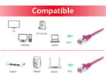 Miniatyrbilde 4 av 5: Utstyr 606807, 7,5 m, Cat6a, S/FTP (S-STP), RJ-45, RJ-45, Lilla